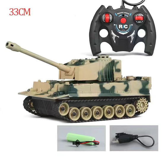 RC Tank 7Ch 2.4G 1/30 Remote Control Crawler Tank Model World War Military Truck Simulation sound Tiger Toys for Boys Kids Gifts-EXHOBBY LIMITED.