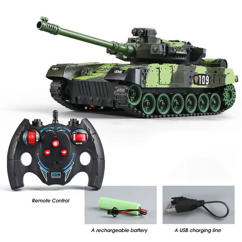 RC Tank 7Ch 2.4G 1/30 Remote Control Crawler Tank Model World War Military Truck Simulation sound Tiger Toys for Boys Kids Gifts-EXHOBBY LIMITED.