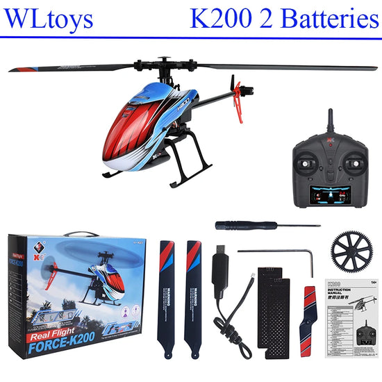 K200 Min Drone RC Plane Helicopter 2.4G 4CH 6-Aixs Gyroscope Flybarless With Optical Flow Positioning Beginner Airplane-EXHOBBY LIMITED.