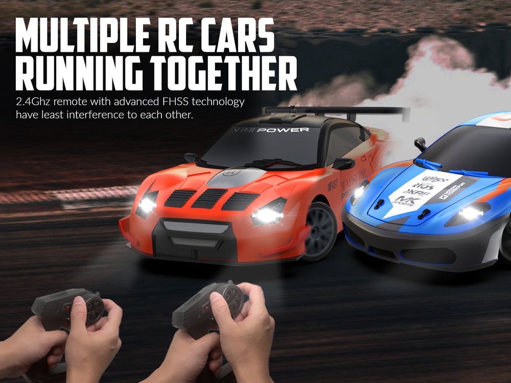 Racent Blaze Racer: 1:24 escala RC, 10 mph, LEDs, Drift