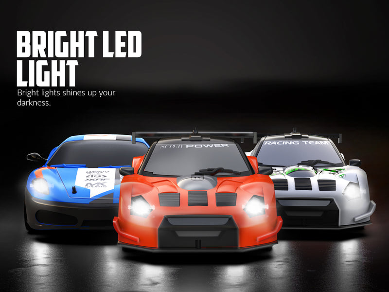 Racent Blaze Racer: 1:24 escala RC, 10 mph, LEDs, Drift