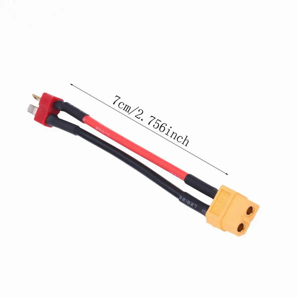 XT60 to Deans T-Plug Male Female Adapter Connector Cable for Lipo Battery 14AWG RC Parts