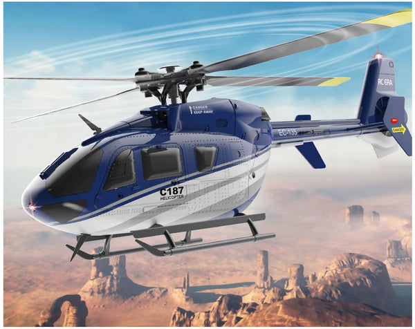 RC ERA C187 Pro 2.4G 4CH  Helicopter Single Blade EC-135 Scale 6-Axis Gyro Electric Flybarless RTF