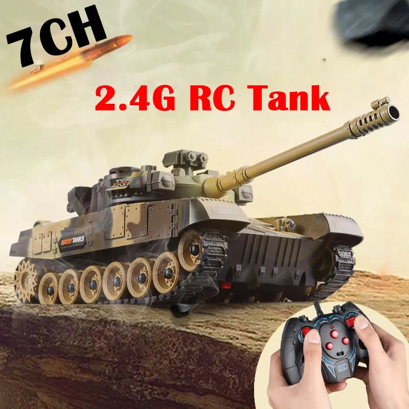 RC Tank Military War Battle United States M1 Leopard 2 Remote Control Toy Car Tactical Model Electronic Toys for Boys Children-EXHOBBY LIMITED.