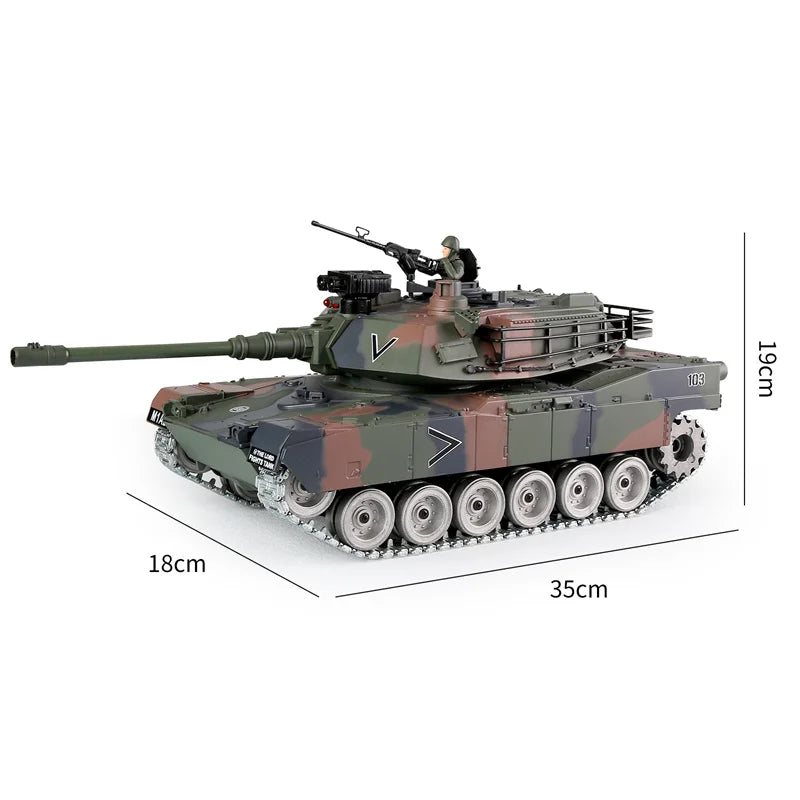 New Remote Control Tank 2.4g Us M1a2 Tank Car Toy 1/18 Rc Car Water Bomb Electric Charging Toys For Military Model Boys Kids Toy-EXHOBBY LIMITED.