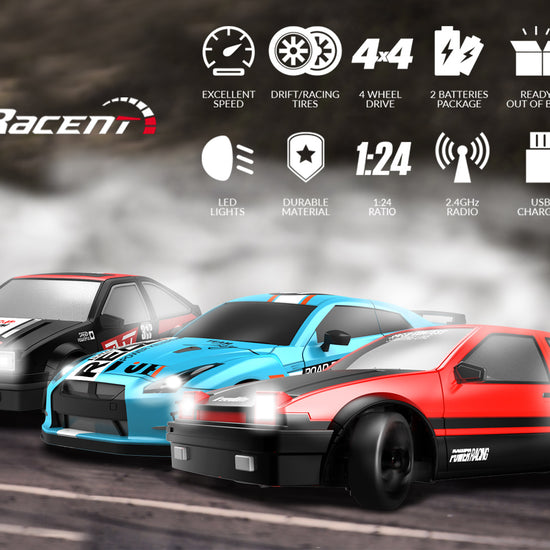 RACENT Thrill Rider: 1:24 4WD, 10MPH, LED, Racing/Drift-EXHOBBY LIMITED.