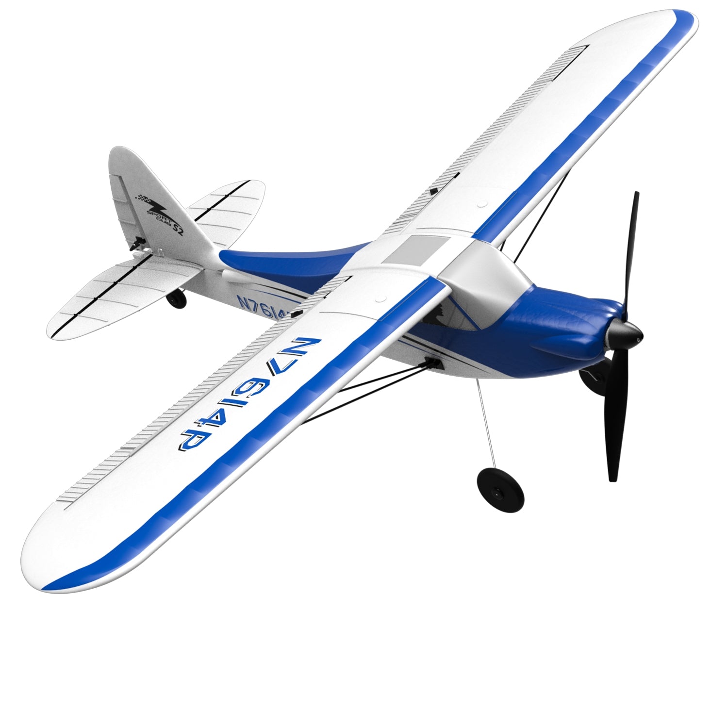 VOLANTEXRC Sport Cub 500 4-Kanal-RC-Trainerflugzeug mit 6-Achsen-Gyro One-Key Aerobatic Park Flyer (761-4) RTF Blue