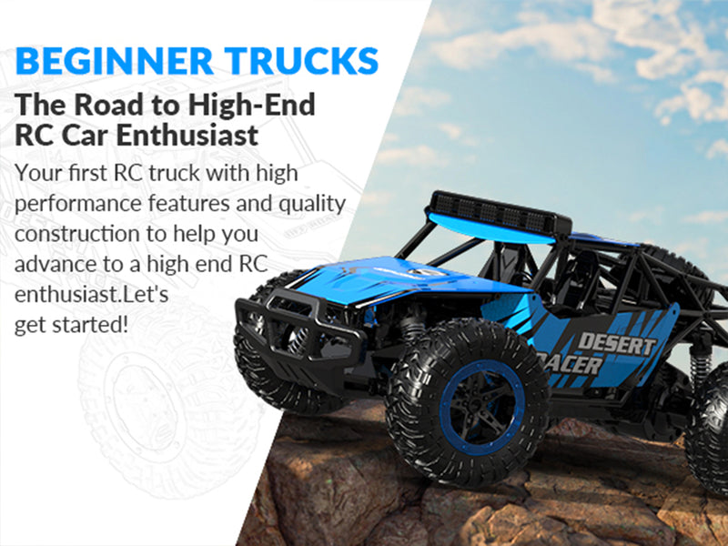 Racent 1:16 Scale All-Terrain Remote Control Rock Crawler Desert Racer (blue)