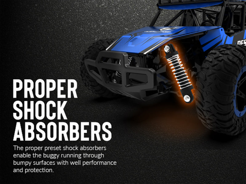 Racent 1:16 Scale All-Terrain Remote Control Rock Crawler Desert Racer (blue)