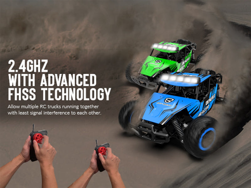 Racent 1:16 Scale All-Terrain Remote Control Rock Crawler Desert Racer (blue)