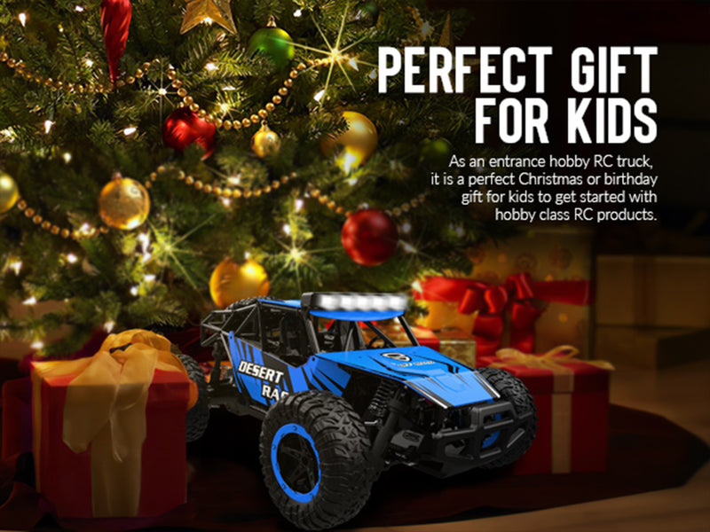 Racent 1:16 Scale All-Terrain Remote Control Rock Crawler Desert Racer (blue)