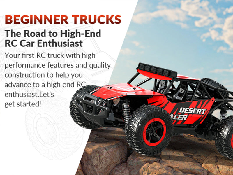 Racent escala 1:16 todoterreno control remoto Rock Crawler Desert Racer