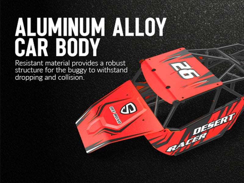 Racent escala 1:16 todoterreno control remoto Rock Crawler Desert Racer