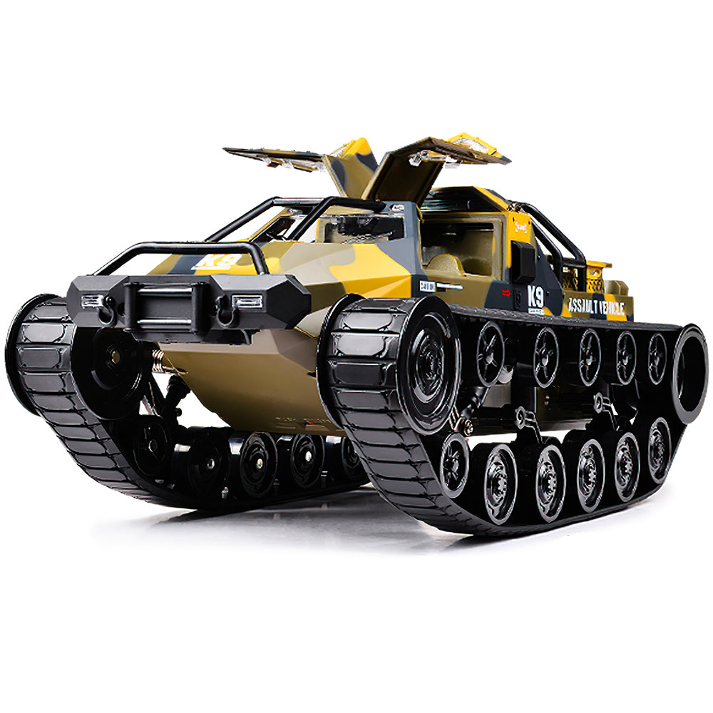 EXHOBBY RC Tank 1:12 Scale High Speed Remote Control All Terrain Tank (Yellow)