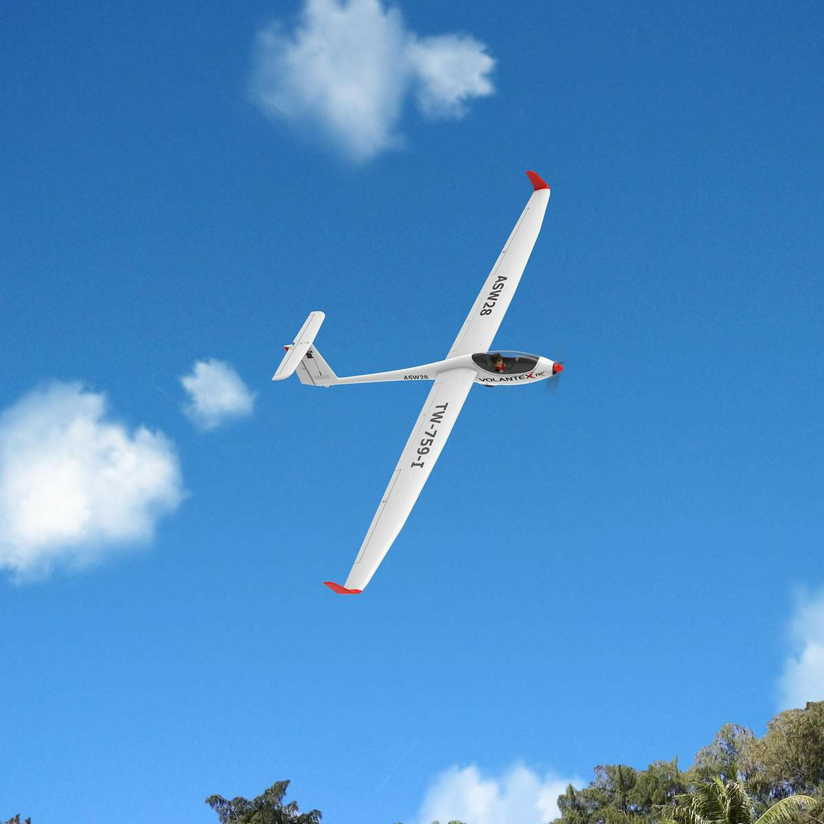 VOLANTEXRC ASW28 2.6 Meters 5-Ch Professional RC Glider Brushless Scale Sailplane 759-1.