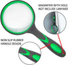 Multipurpose 10X HD thickened magnifying glass with 75MM Lens Magnifier and Non-Slip Soft Handle (Green)-EXHOBBY LIMITED.