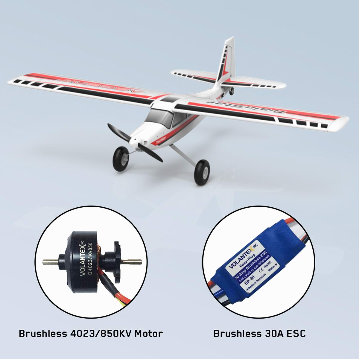 ASCENT 1400MM 4 Channel RC Airplane with Over-Grade Power System and Plasitc Fuselage (747-8) PNP.