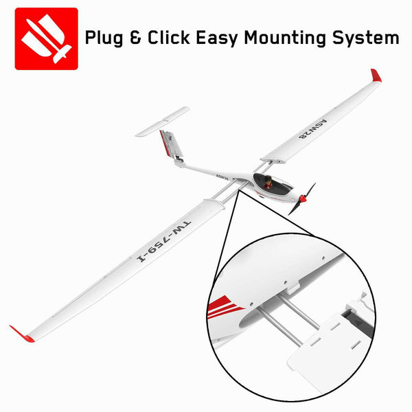 VOLANTEXRC ASW28 2.6 Meters 5-Ch Professional RC Glider Brushless Scale Sailplane 759-1.