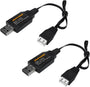 SUPULSE 2pcs USB Charger Cable 2A for 2S 7.4V LiPo Battery with XH-3Pin Plug for RC Quadcopter FPV Drone RC Boat RC Truck RC Plane.