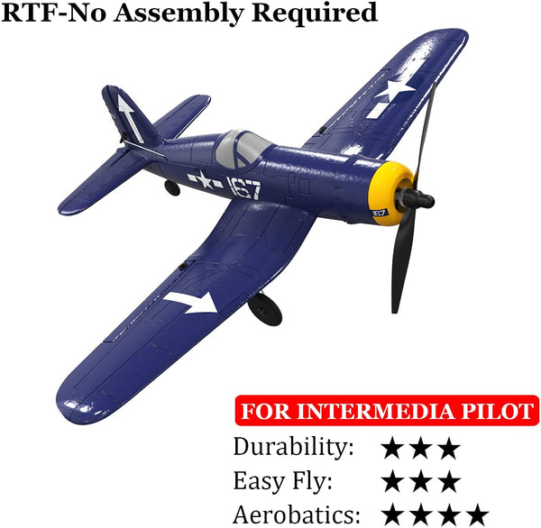 VOLANTEXRC F4U Corsair 4CH Warbird Airplane with Xpilot Stabilizer - One-key Aerobatic RTF 761-8 PNP.