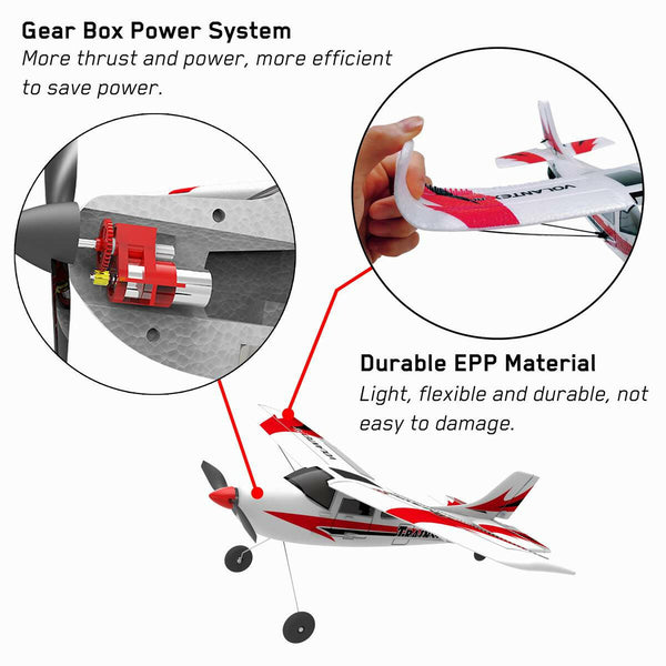 VOLANTEXRC Trainstar Mini Beginner Airplane with Xpilot Gyro System (761-1) RTF.