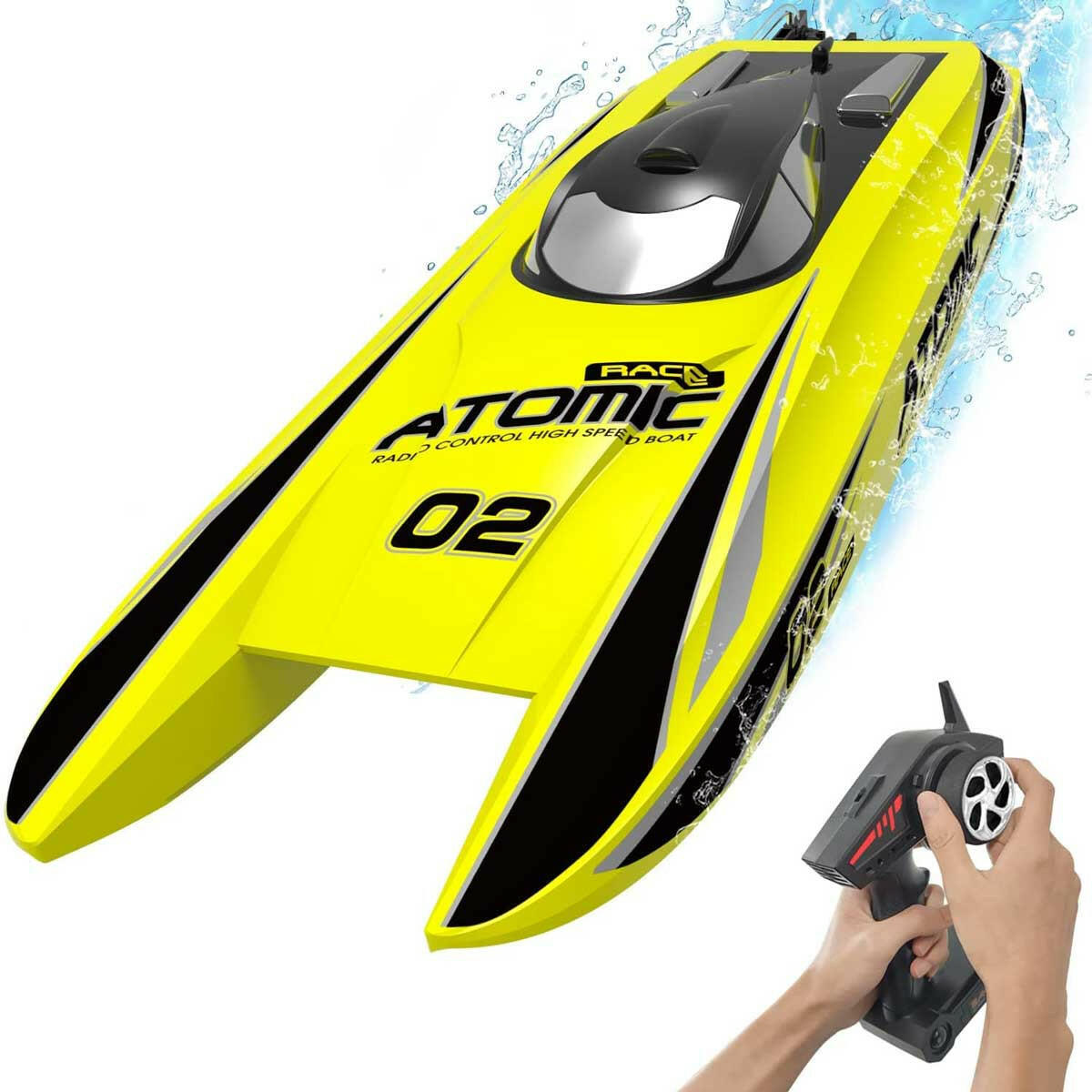Bateau RC télécommandé Atomic 45 mph à grande vitesse Lake Racing (792-4) RTR