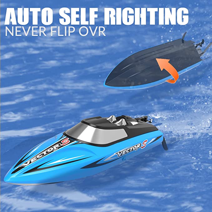 VOLANTEXRC VectorS Brushless High Speed RC Boat Self Righting for Lake 79704 Blue-EXHOBBY LIMITED.