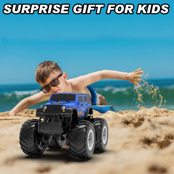 Amphibious Remote Control Car All Terrain Off-Road Waterproof RC Monster Truck for Kids - EXHOBBY