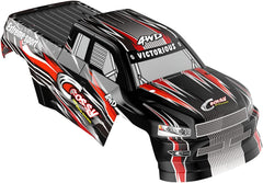 1 pieza de carcasa de carrocería de coche para 1/16 RC Truck Crossy (rojo)