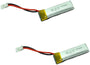 2pcs 3.7V 180mAh Lipo Rechargeable Battery for RC Airplane 761-1 Trainstar Mini - EXHOBBY