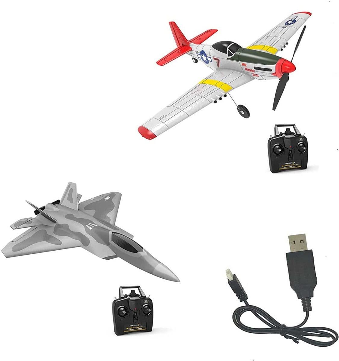 2pcs 1S 3.7V Lithium Battery USB charger for all Small RC Planes - EXHOBBY